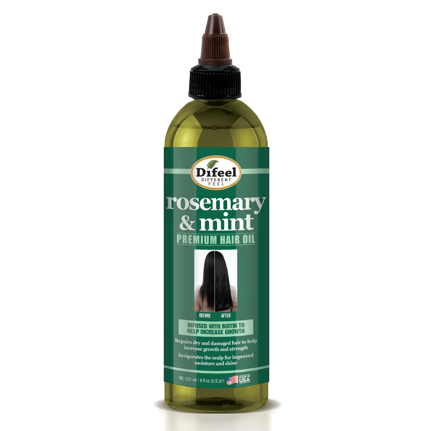 Difeel Rosemary and Mint Premium Hair Oil with Biotin 7.1 oz. - Natural Rosemary Oil for Hair Growth & Biotin